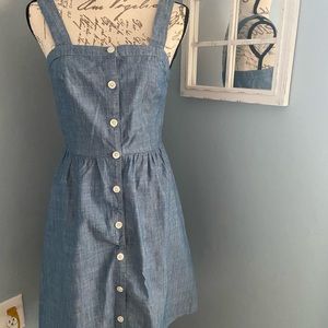 NWT J Crew Chambray Button Front Dress